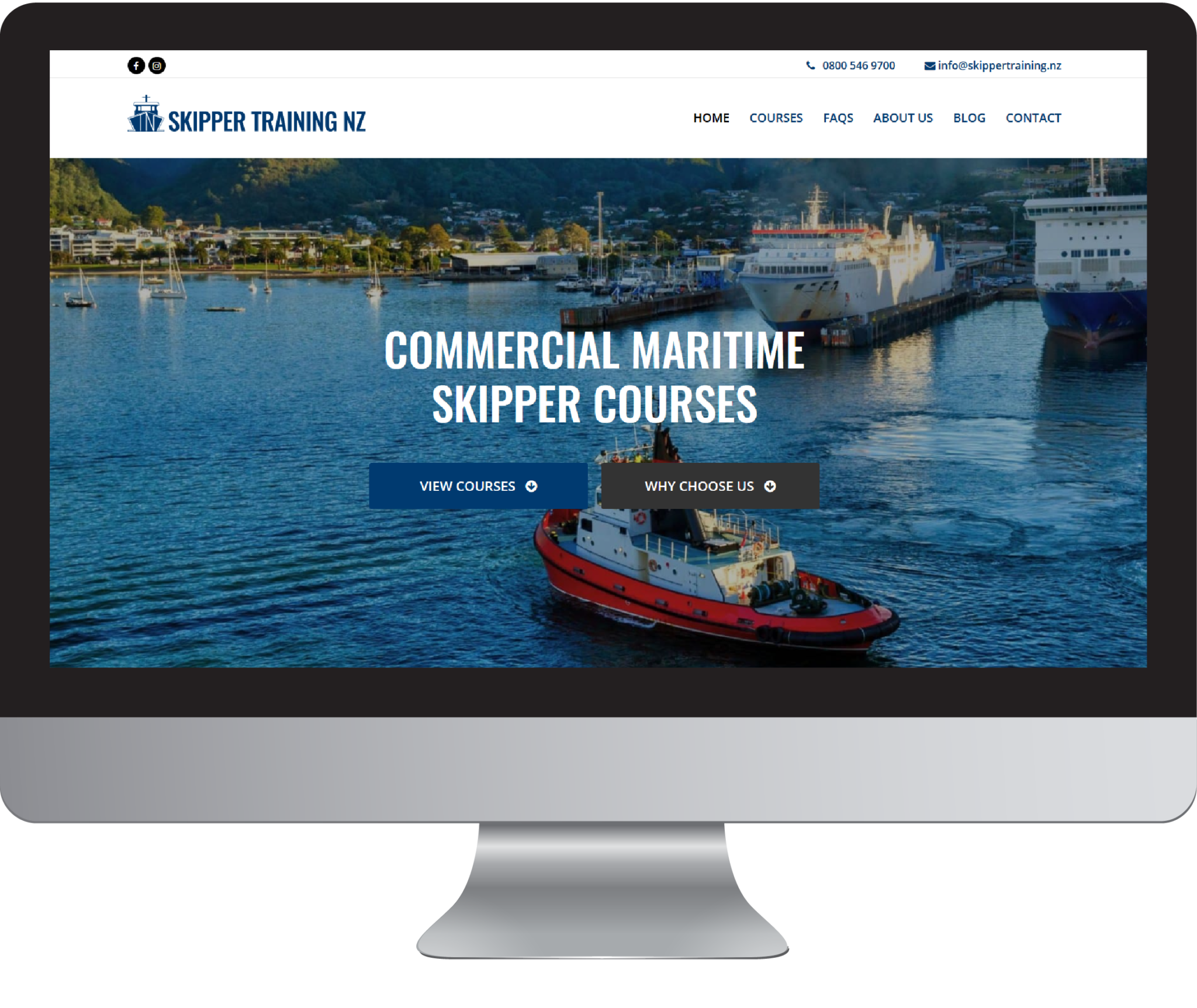 skipper training website copywriting portfolio image