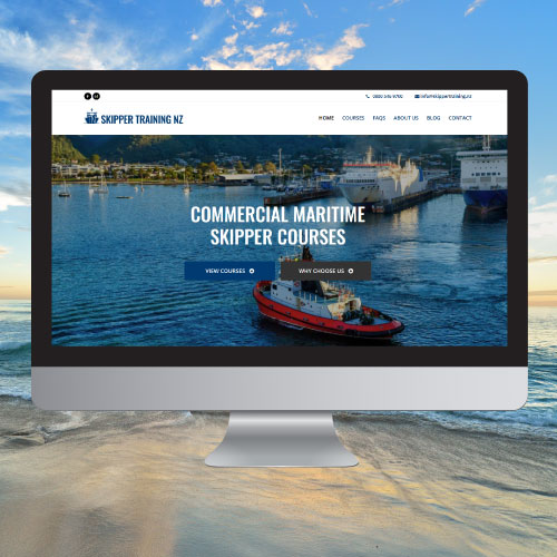 website copywriting portfolio entry for skippertraining