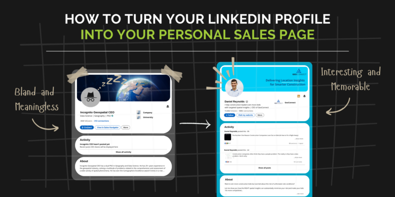 Example of how to optimise your LinkedIn profile for success