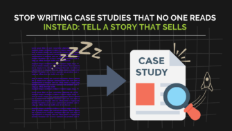 Image of a boring case study being transformed into a compelling geospatial case study