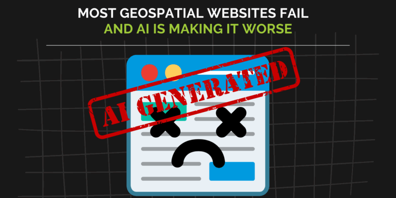 AI generated website content that fails